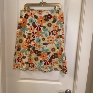 Cute retro colourful skirt size large